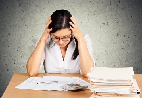 woman worried about bills